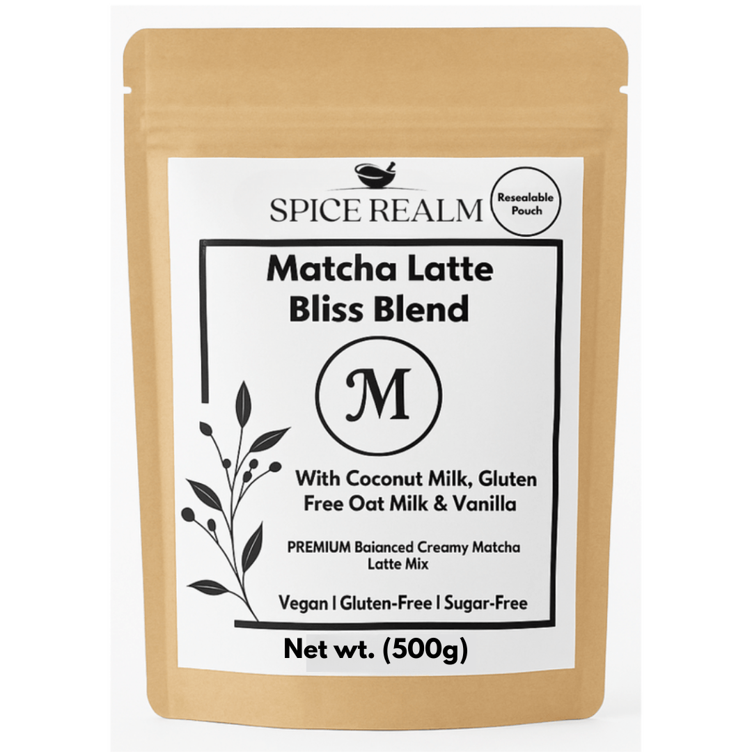 Matcha Latte Bliss by Spice Realm – antioxidant-rich calm energy drink