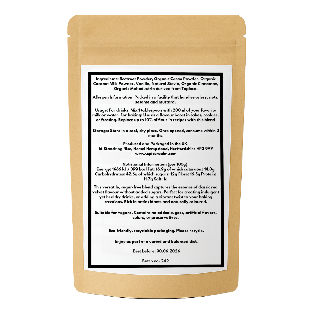Red Velvet - Beetroot Hot Chocolate (100g Wellness Pouch)