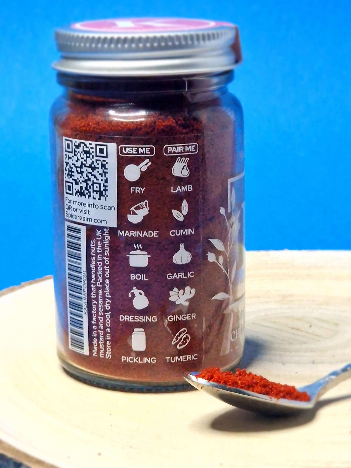 Use me, pair me guide for Kashmiri Chilli: add to curries for colour, blend into marinades, pair with grilled meats