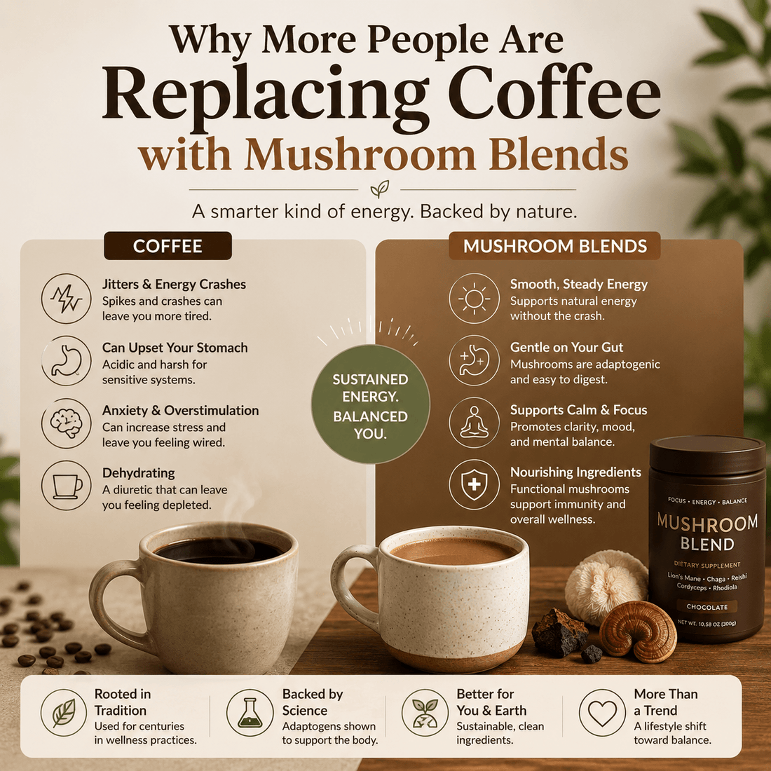 Why More People Are Replacing Coffee with Mushroom Blends