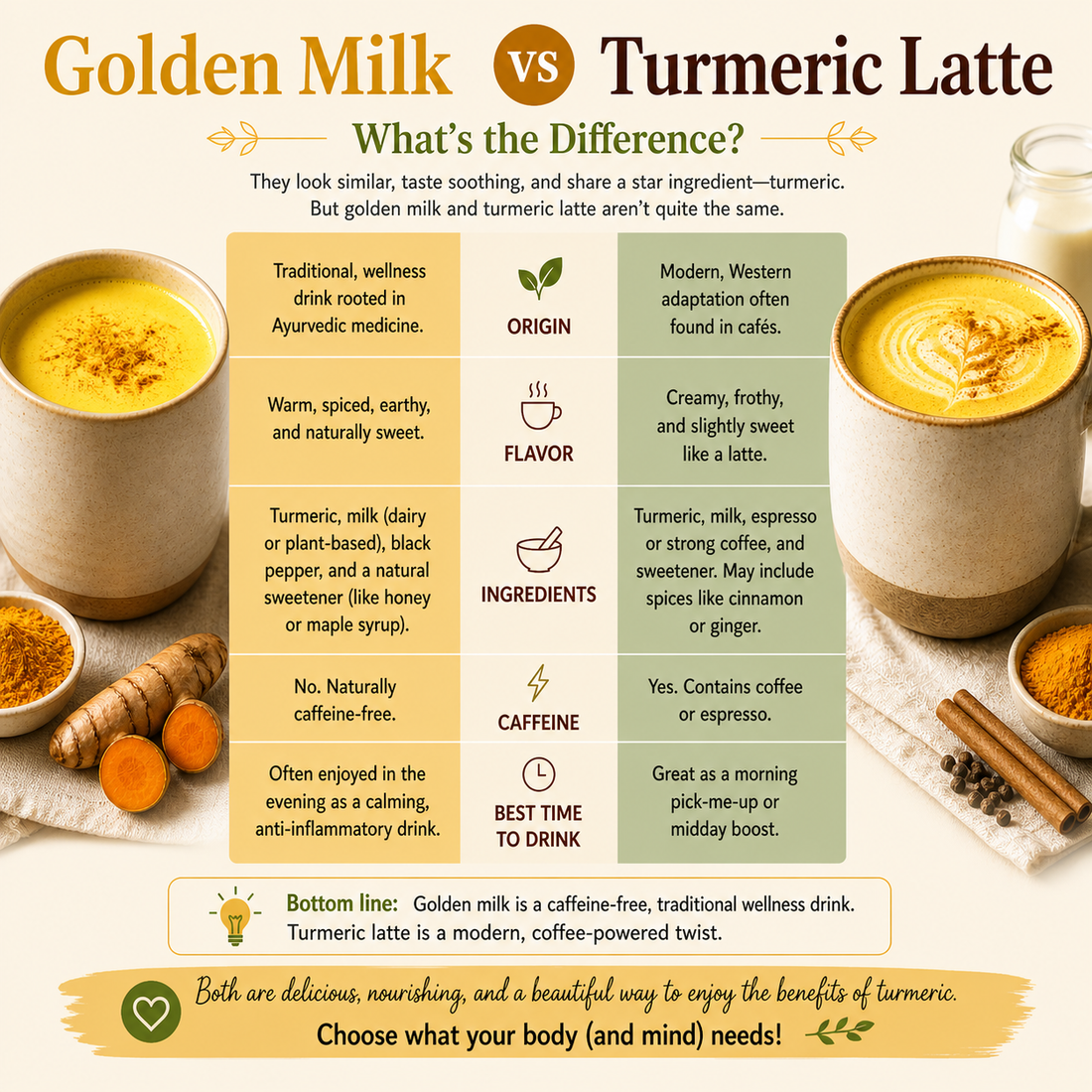 Golden Milk vs Turmeric Latte: What’s the Difference?