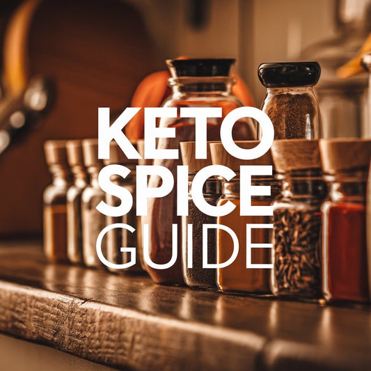 A collection of spices ideal for keto cooking in the UK.