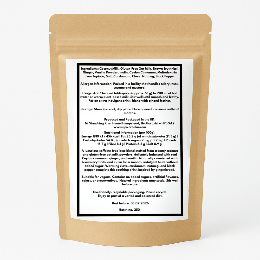 Gingerbread Latte Blend by Spice Realm – warming wellness drink