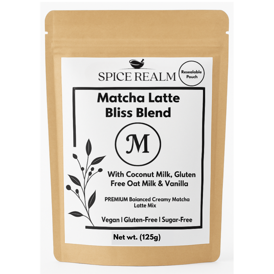 Matcha Latte Bliss by Spice Realm – antioxidant-rich calm energy drink