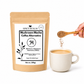 Mushroom Mocha Coffee Alternative pouch being spooned into a cup – Spice Realm adaptogenic mushroom coffee, UK